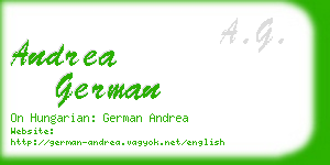 andrea german business card